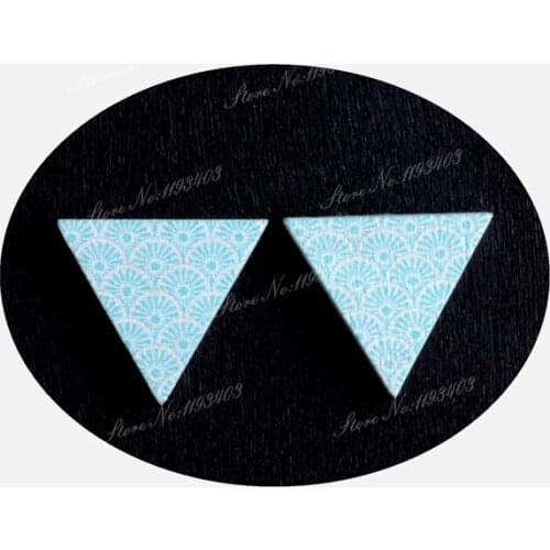 15 x 17mm Feather Triangle Wood Laser Cut Cabochon beads to make DIY Rings, Earrings, Brooch, Necklace pendant
