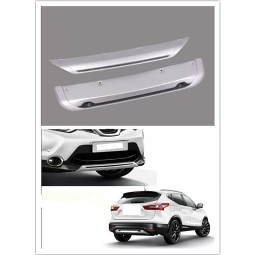 For Nissan Qashqai Dualis J11 2014 2015 2016 ABS Accessories Front and Rear Bumper Skid Protector Guard Plate 2PCS