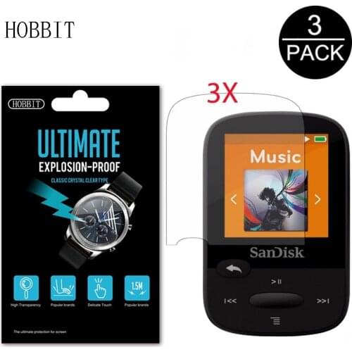 3PCS Clear Screen Protector For Sandisk Sansa Clip Sport Plus Sdmx28 Cover Shield Film Skin Guard MP3 Player Accessories