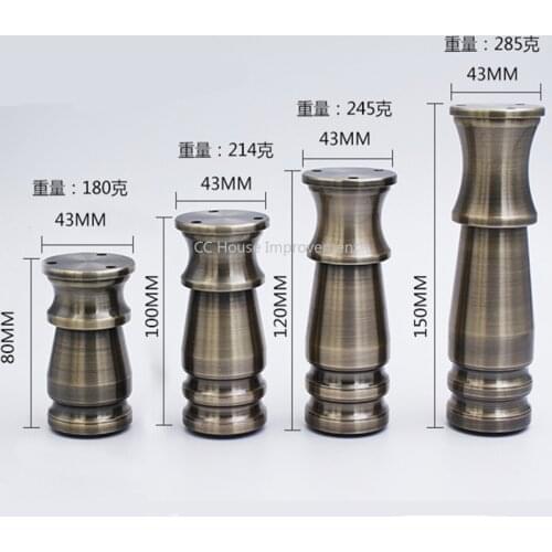 4pcs Aluminum Adjustable Furniture Legs 8/10/12/15 cm height Cabinets Tables Chairs Sofa Feet with Non-Slip Rubber Base