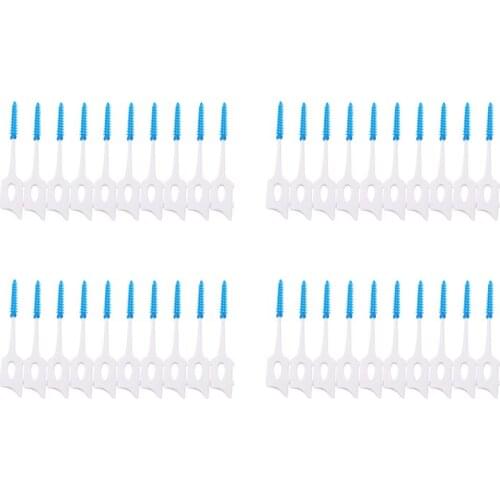 40PCS New Portable Disposable Travel Camping Toothbrush Hiking Tooth Brush Tooth Cleaning Tools Dental Floss Hygiene Oral