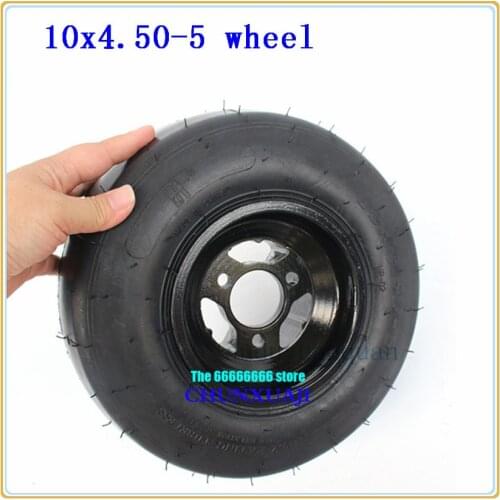 5 Inch Trike Drift Bikes Go Kart ATV UTV Buggy front wheel 10x4.50-5 vacuum tyre tubeless tire aluminum wheel hub rim kits