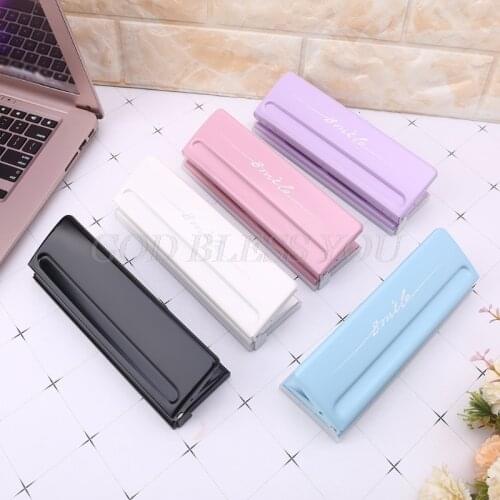 6-Hole Standard Adjustable Punching Machine Loose-leaf Notebook Core Puncher Student Stationery Office Binding Supplies