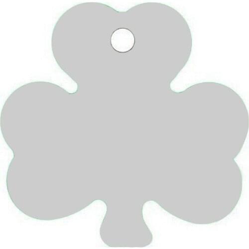 Free Shipping Pet Tags 2000PCS/Lot Stainless Steel Shamrock Clover Shape Dog Name Tags Personalized Stainless Steel Pet ID Tag