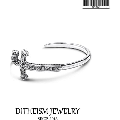 Bracelet Bangle Royal Ornamentation Sword 925 Sterling Silver 2020 New Fine Jewelry Vintage Gift Street style For Men Women