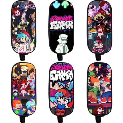 3D Hot Game Friday Night Funkin Pencil case kids pen Bag Kindergarten Anime Pen box Women Harajuku Cosmetic bags unisex Wallet