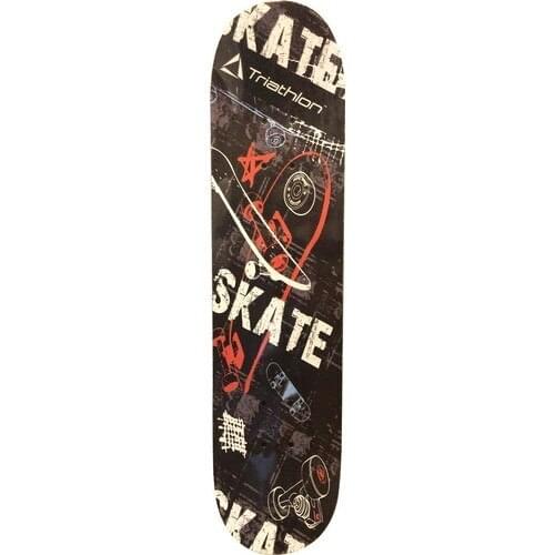 Triathlon Black Skateboard 80 cm adult four-wheel skateboard skate board scooter long board double board pulley alloy skate