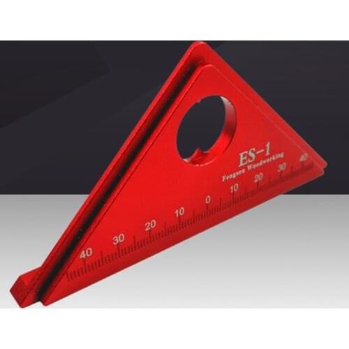 Woodworking 45 degree angle ruler measuring tool woodworking center scribe ruler aluminum Square Layout Miter Triangle Ruler