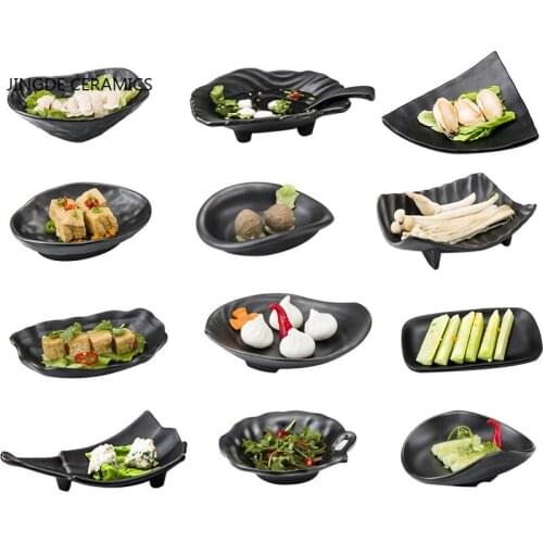 Home Melamine Bowl Black Frost Porcelain Imitation Sugar Sauce Relish Rice Salad Snack Container Mini Bowl Kitchen Tableware
