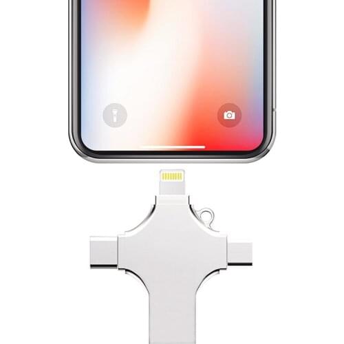 OTG USB Flash Drive For iPhone X/8/7/7 Plus/6/6s/5/SE ipad Metal Type C Pendrive HD Memory Stick 16G 32G 64G 128G usb 3.0