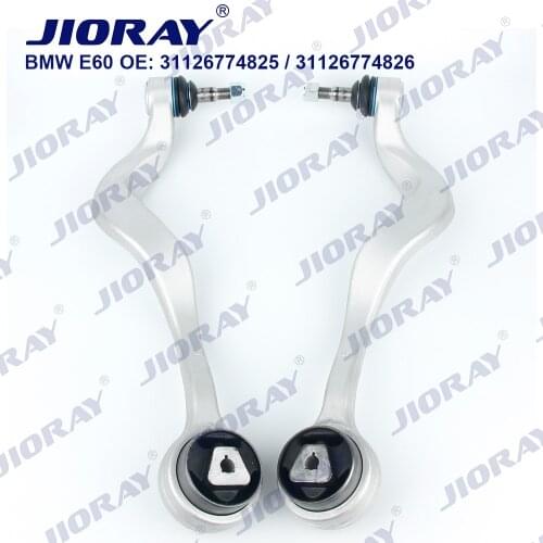 JIORAY Pair Front Lower Suspension Control Arm Curve For BMW 5 Series E60 E61 523i 525d 530i 31126774825 31126774826