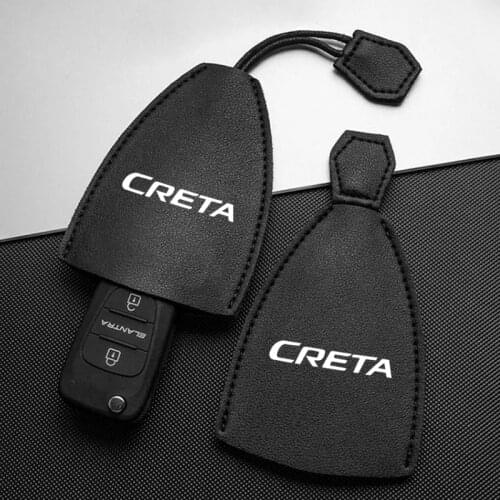 Car Key Manager suitable for daily use Leather key bag For Hyundai Creta ix25 2020 Key Chains Cover PU Leather Pull-out Type
