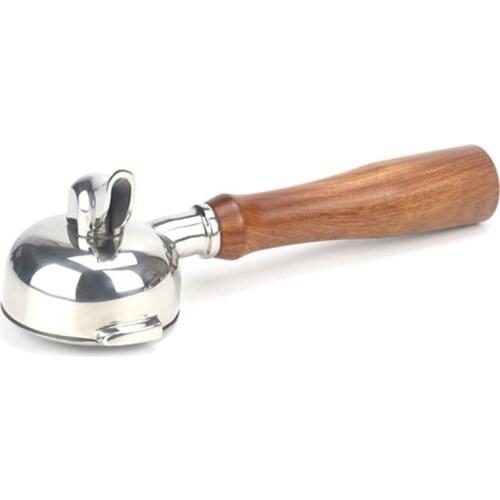 58mm Coffee Handle for Rocket Expobar Stainless Steel Solid Wood Handle E61 Universal Single Mouth Handle