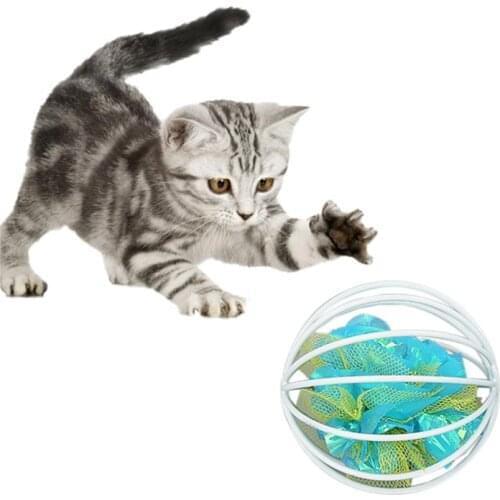 Cat Ball Toy Creative Interactive Iron Crinkle Ball Cat Toy Cat Teaser Toy