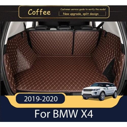 Leather Car Trunk Mat For BMW X4 G02 2019-2020 Cargo Liner Accessories Interior Boot