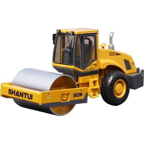 1/35 alloy die-casting Shantui SR20M single steel wheel roller simulation car model adult collection childrens toy gift display