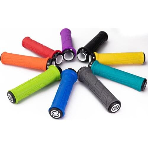 MTB Bicycle Grips Anti-Skid Rubber XC DH AM Bike Handlebar Grips Single Lock-on Mountain Bike Handle