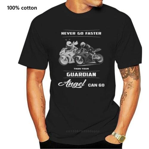 Mens Cool Short-Sleeve T-Shirt Never go faster than your Guardian angel can go tshirt men