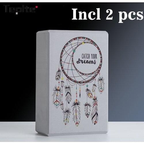 2pcs set EVA yoga block foam brick black Stretching Aid Gym Pilates for Exercise Fitness Pilates Meditation Fitness Equipment