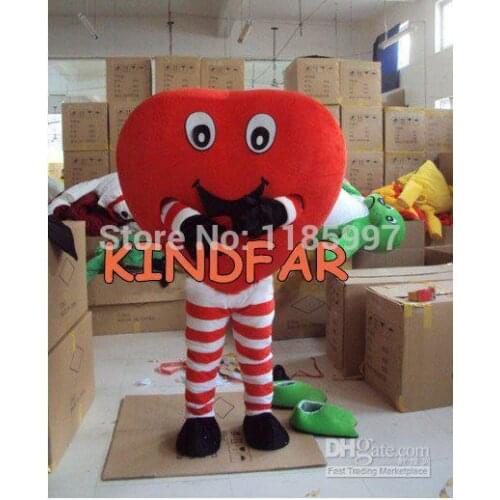 NEW HOT SALE New Professional New RED HEART Halloween Mascot Costume Fancy Dress Animal mascot costume free shipping