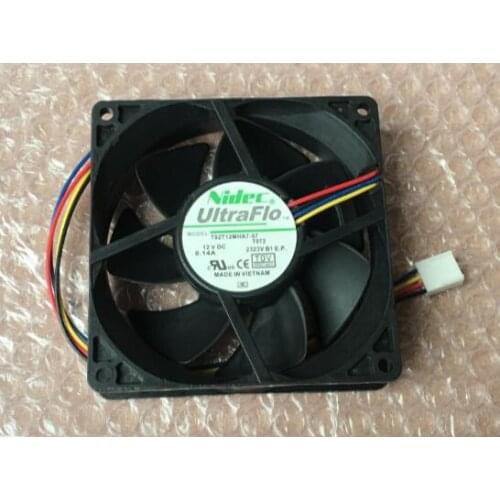 Original Nidec T92T12MHA7-57 12V 0.14A 9025 9 cm four-wire silent fan