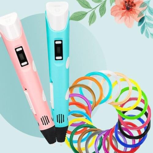 3D Printing Pen DIY 3D Printer Pen LED Painting Pen Children 3D Printing Pen Drawing Pen Gift Educational Toy for Designer Kids
