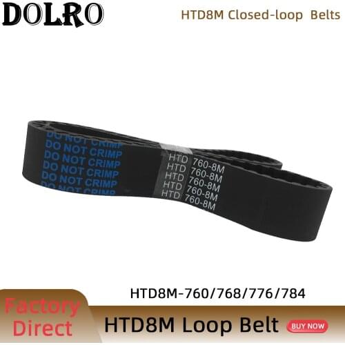 HTD 8M synchronous belt C=760/768/776/784 width 15/20/25/30/40/50mm Teeth 95 96 97 98 HTD8M Timing Belt 760-8M 768-8M 776-8M