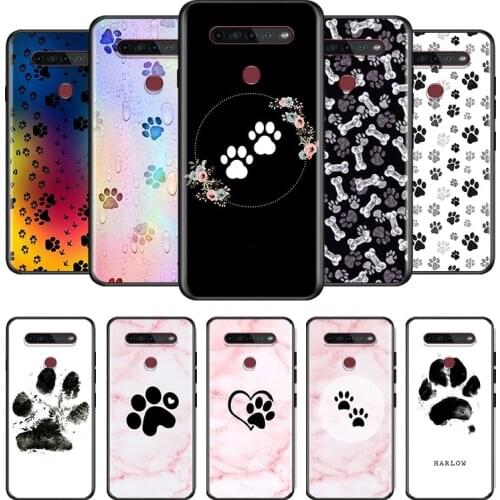 Best Friends Dog Paw For LG G8 V30 V35 V40 V50 V60 Q60 K40S K50S K41S K51S K61 K71 K22 ThinQ 5G Phone Case