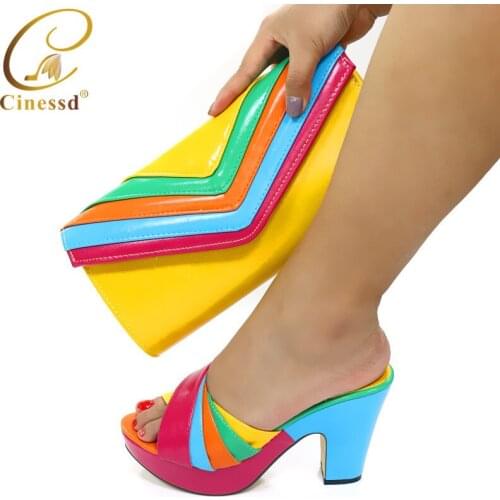 2020 Wedding Shoes African Wedding Italian Shoe and Bag Sets Ladies African Shoes and Bag Set for Party Italian Party
