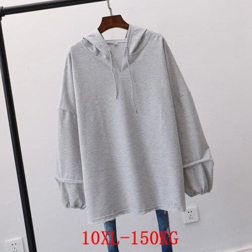 Large size mens hoodie plus size 6XL 7XL 8XL 9XL 10XL spring and autumn long sleeve loose black gray pink white big sweatshirt