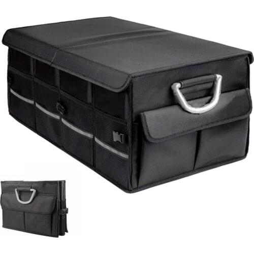 Universal Foldable Car Organizer Trunk Box Portable Bag Storage Case Cargo Black For Auto Trucks SUV Trunk Box Box