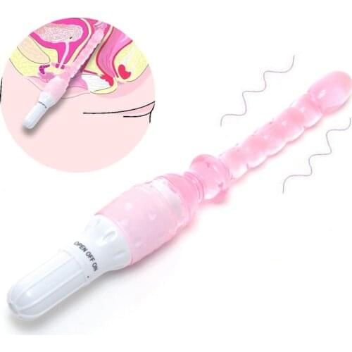 Pussy Vibrator Stick Long Anal Butt Plug Beads Silicone G-Spot Massager Adults Sex Shop Sex Toys For Couples vibration Dildo 18