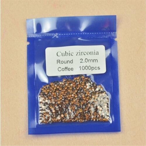 1~4mm AAAAA Loose CZ Stone Gems Yellow Coffee Color Round Brilliant Cut Shape Lab Created Cubic Zirconia Brown Stone Beads