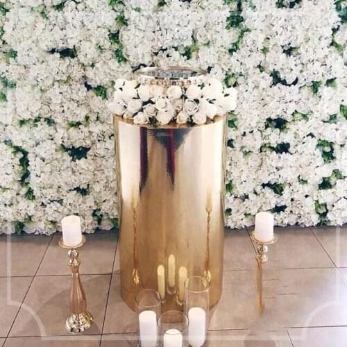 1pcs)Design stainless steel wedding decoration flower cake candle holder table for events qq247