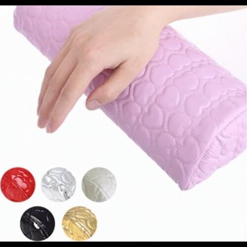 1PC PU Leather Sponge Arm Rest Love Heart Design Nail Pillow Professional Hand Cushion Holder Soft Manicure Art Beauty Supplies