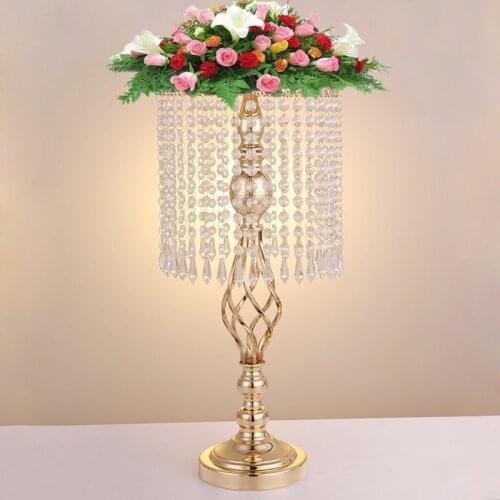 10PCS Wedding Centerpiece Flower Vase/Rack Floor Vases Stand Metal Road Lead Candle Holders for Wedding/Party Decoration G00702