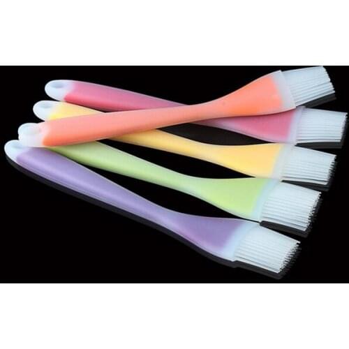 100pcs/lot, 43g, 21cm Grill Oil Brushes Tool Heat Resisting Silicone Basting Oil Brush Barbecue Cooking BBQ Tools DIY cake tools