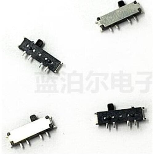 100pcs MSK-13C01 Miniature Slide Switch 8 Pin 1P3T SP3T ON-ON-ON Right Angle SMT / SMD PCB 1.50mm Height