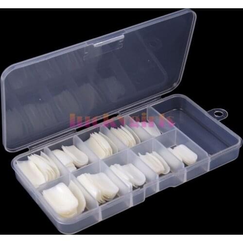 100 Pcs Natural white French tip Acrylic False Fake Nail Art Fingernail Full Tips Boxed