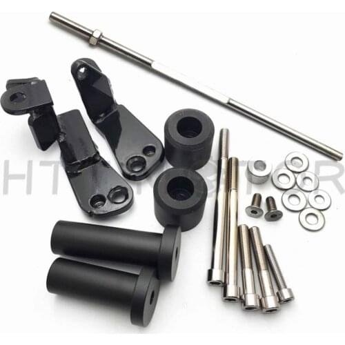 Aftermarket free shipping motorcycle parts No Cut Frame Slider Protector For Suzuki 1999-2007 Hayabusa GSX1300R GSX-R BLACK