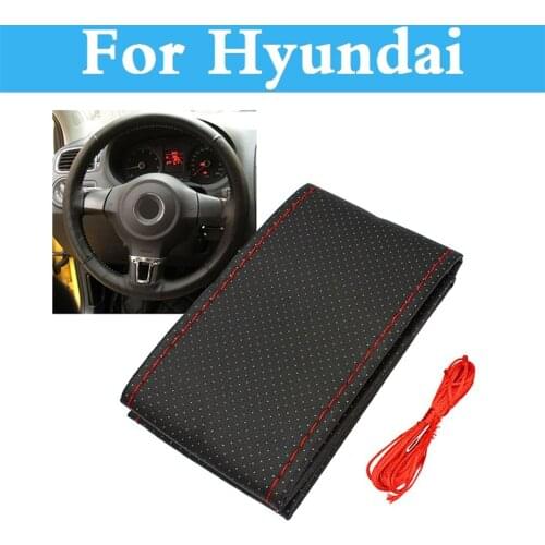 Diy Steering Wheel Cover With Needle And Thread Car Accessories For Hyundai Accent Atos Aslan Avante Centennial Tuscani Verna