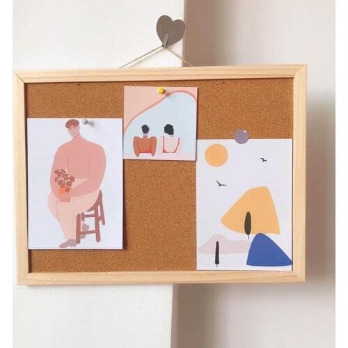 Ins Simple Style Abstract Art Decorative Card 3 Sheets Geometric Line Color Block Postcard Creative Diy Photo Props Wall Sticker