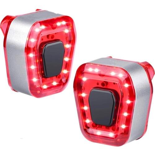HOT Bike Tail Light 2Pcs, USB Rechargeable Rear Bike Light LED Bicycle Light Set Cycling Waterproof with 5 Light Modes Light