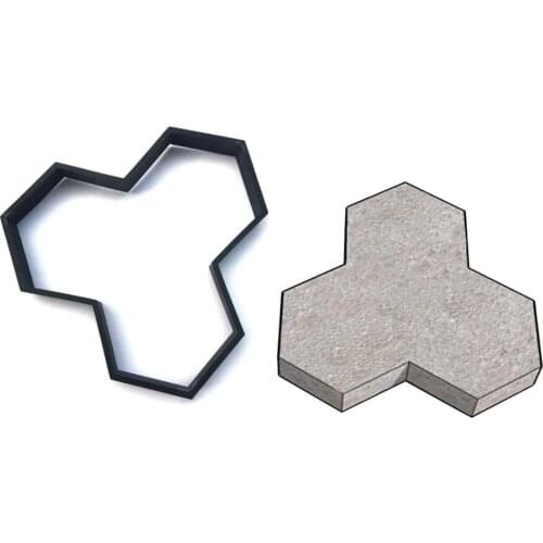 Concrete Molds Y Shaped Paving DIY Cement Molds for Plaster Environmental Gardens Floor Tile Cement Concrete Mold Stampo Cemento