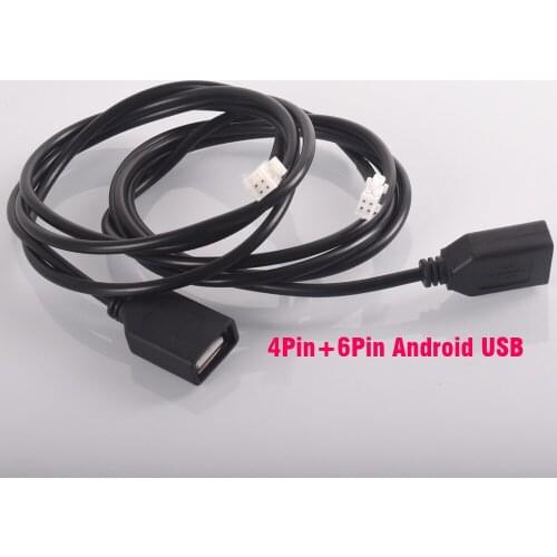 Adapter Cables USB Cable AUX for Universal car radio Android Navigation 4pin and 6pin connector