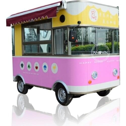 Beautiful And Economic 2.8m Long Electric Food Truck Customized Photo Booth Kiosk Pizza Food Cart