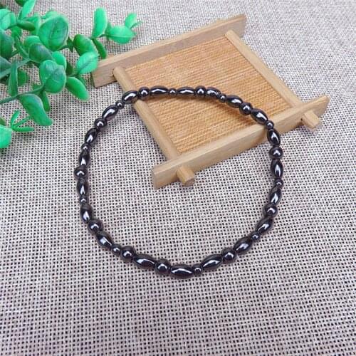 Weight Loss Magnet Black Stone Bracelet with Lucky Pendant Therapy Bracelet Anklet Weight Loss Product Health Care