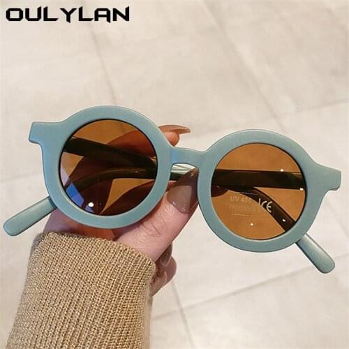 Oulylan Cute Children Sunglasses Round Kids Sun Glasses Boys Girls Vintage Eyeglasses UV Protection Classic Children Eyewear