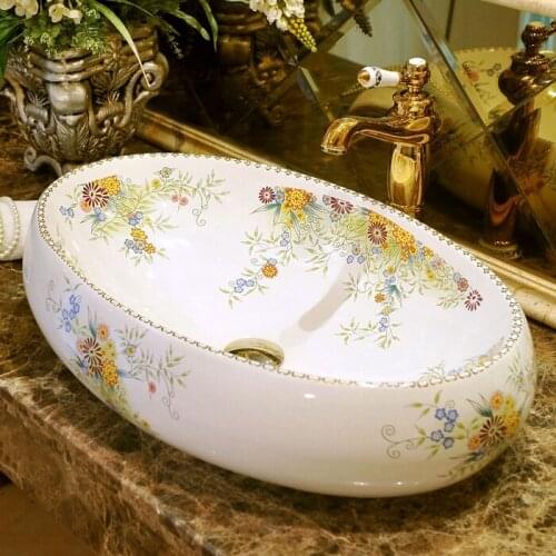Oval Counter Top Wash Basin bathroom sinks ceramic sink bowl sink