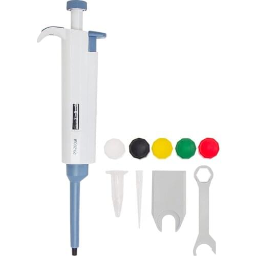 20-200μL Pipette Gun Digital Adjustable Dragon Pipette Pipettor with Pipette Tips